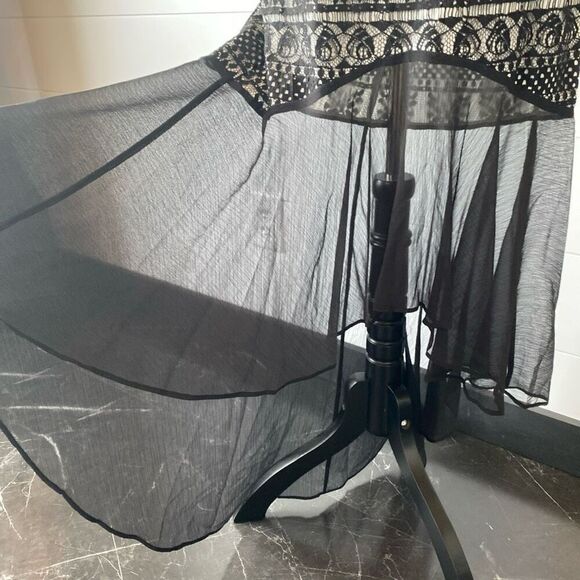 One33 Social Gretchen Lace Halter Hi-Low Maxi Dress Cocktail Gown Black … - Picture 6 of 16